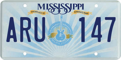 MS license plate ARU147