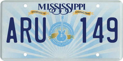 MS license plate ARU149
