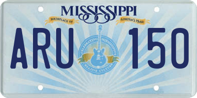 MS license plate ARU150