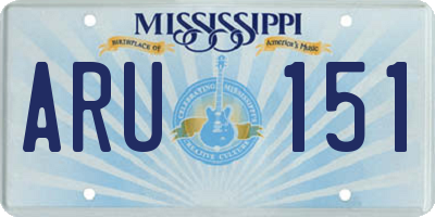 MS license plate ARU151