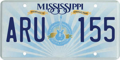 MS license plate ARU155
