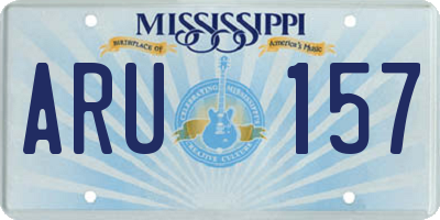 MS license plate ARU157