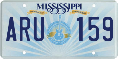 MS license plate ARU159