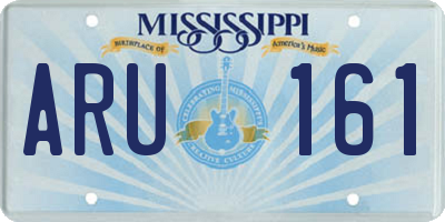 MS license plate ARU161