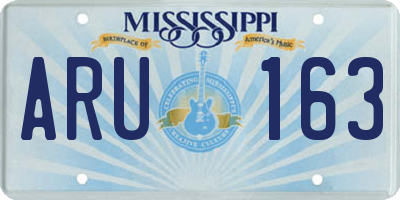 MS license plate ARU163