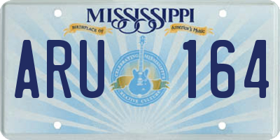 MS license plate ARU164