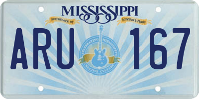 MS license plate ARU167