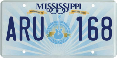 MS license plate ARU168