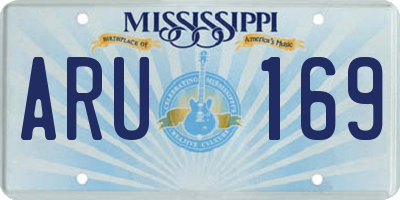 MS license plate ARU169