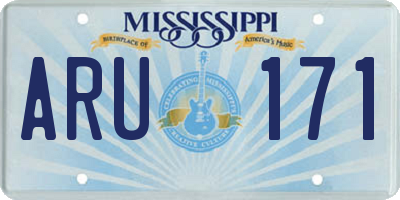 MS license plate ARU171