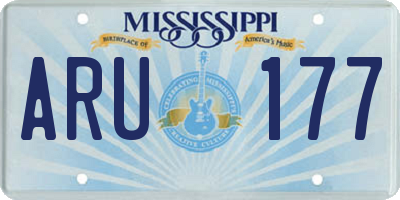 MS license plate ARU177