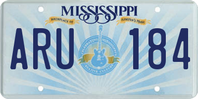MS license plate ARU184