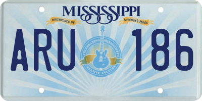 MS license plate ARU186