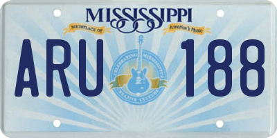 MS license plate ARU188