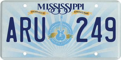 MS license plate ARU249