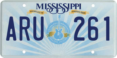 MS license plate ARU261