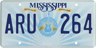 MS license plate ARU264