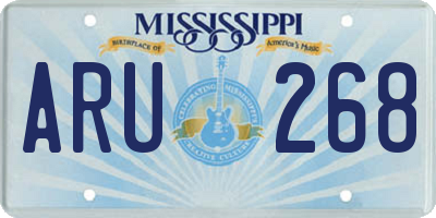 MS license plate ARU268