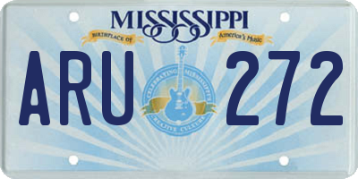 MS license plate ARU272