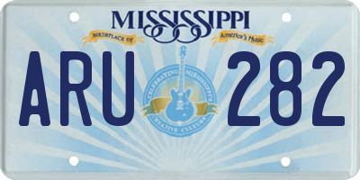 MS license plate ARU282