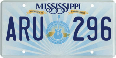 MS license plate ARU296