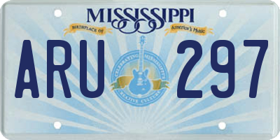 MS license plate ARU297