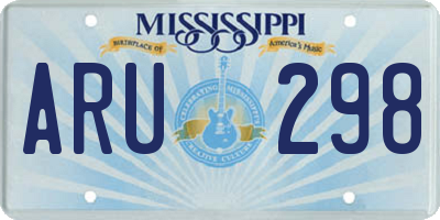 MS license plate ARU298