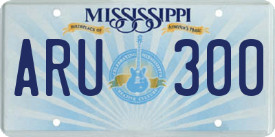 MS license plate ARU300