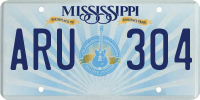 MS license plate ARU304