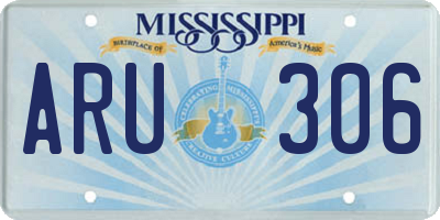 MS license plate ARU306