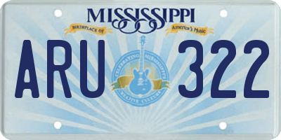 MS license plate ARU322