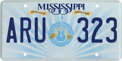 MS license plate ARU323