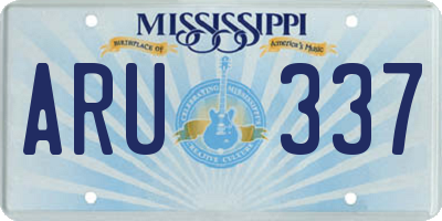 MS license plate ARU337