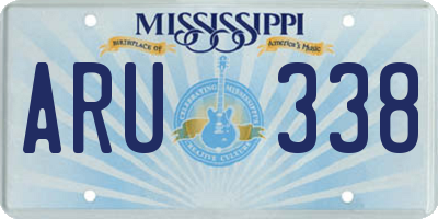 MS license plate ARU338