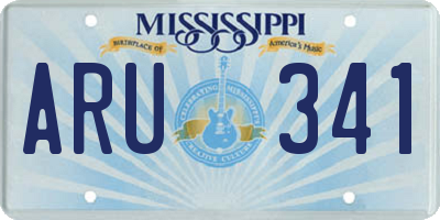 MS license plate ARU341