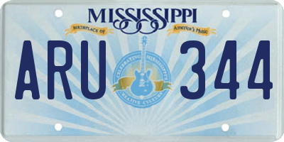 MS license plate ARU344