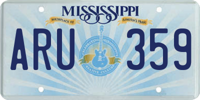 MS license plate ARU359