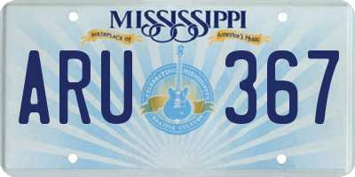 MS license plate ARU367