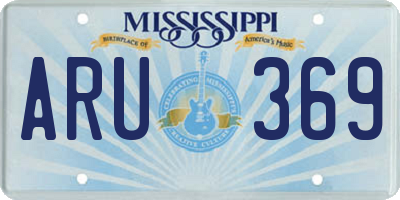 MS license plate ARU369