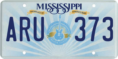 MS license plate ARU373