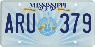 MS license plate ARU379