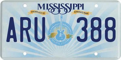 MS license plate ARU388