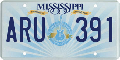 MS license plate ARU391