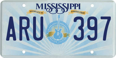 MS license plate ARU397