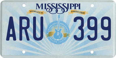 MS license plate ARU399