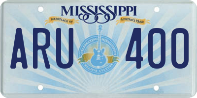 MS license plate ARU400