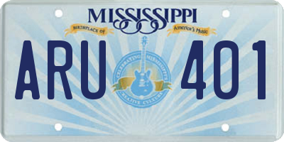MS license plate ARU401
