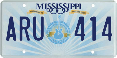 MS license plate ARU414
