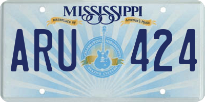 MS license plate ARU424