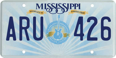 MS license plate ARU426